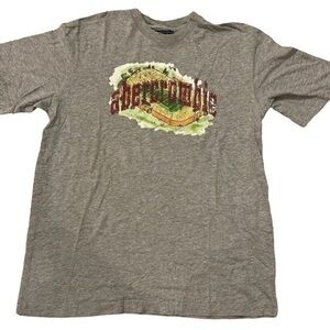 ABERCROMBIE & FITCH Youth Football Grey Crewneck‎ Short Sleeve T Shirt Size XL